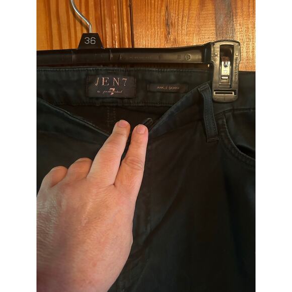 Women’s jen7 by 7 for all mankind black ankle skinny jeans size 16 - Picture 2 of 4